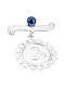 Gatsa Child Safety Pin made of White Gold 14K with Icon of the Virgin Mary