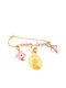 Gatsa Child Safety Pin made of Gold 14K with Constantinato for Girl