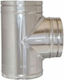Chimney Tee Pipe Metallic 80mm Silver