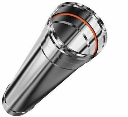 Inox Shell Καμινάδα Καπνοδόχου Inox 300mm Ασημί