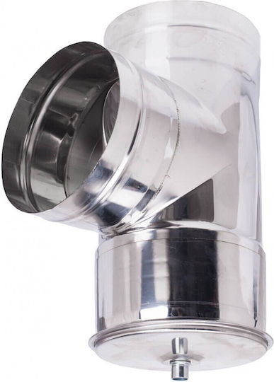 Spiroduct Ταφ Σύνδεσης Καπνοδόχου Inox 150mm Ασημί