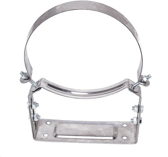 Spiroduct Stützpunkt Rauchrohr Inox 80mm Silber