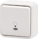 Bassiakos Complete Wall Push Staircase Button with Frame White 11471147