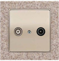 Mutlusan Elitra Plus TV-Buchse Antenne in Beige...