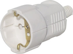 Stecker Weiblich Schuko Weiß