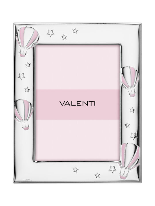 Valenti Kinder Fotorahmen Silber Rosa 13x18cm