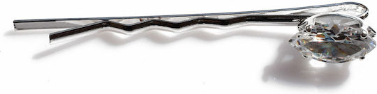 Bizoutaki Silver Rhinestone Hair Pin