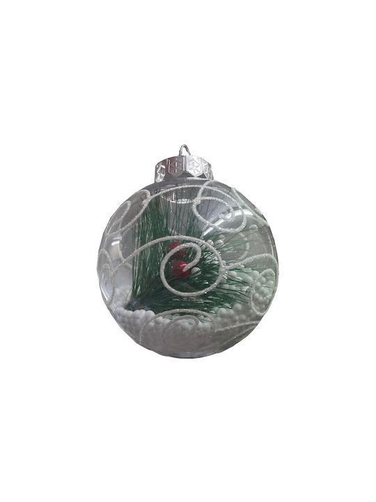 Hängendes Kugel Ornament Ornament Transparent 8cm