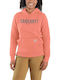 Damen Sweatshirt Kapuzen Rosa