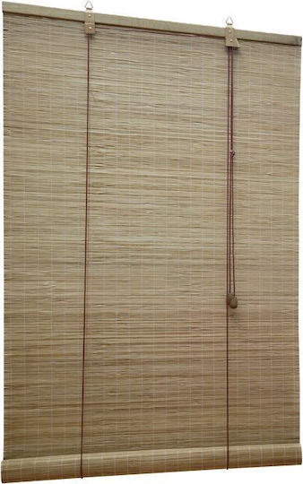 Beschattungsrollo Bamboo in Braun Farbe L100xH180cm