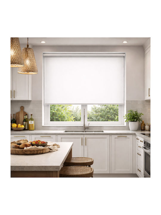 Roller Blinds Partial Blackout White W80xH180cm GBB-15287