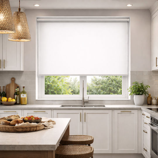 Roller Blinds Partial Blackout W80xH180cm GBB-15287 White
