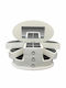 Karvounis Wooden Jewellery Box with Drawer and Mirror White 26.5x14x13cm