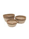 Wicker Decorative Baskets Set 3pcs