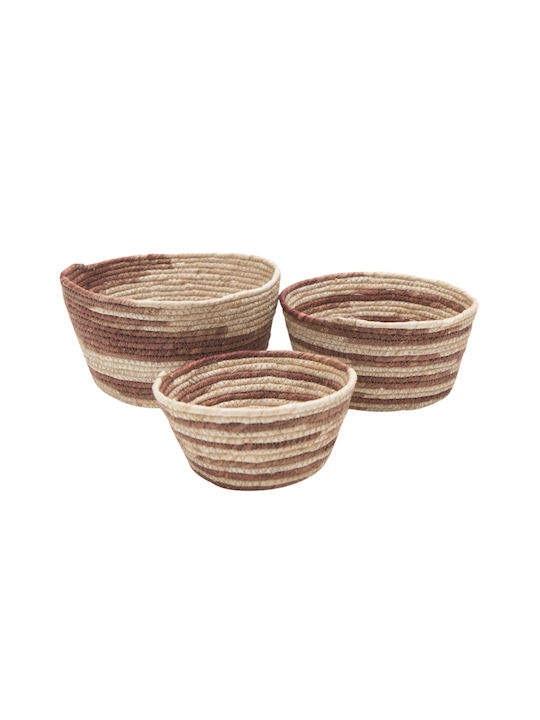 Wicker Decorative Baskets Set 3pcs