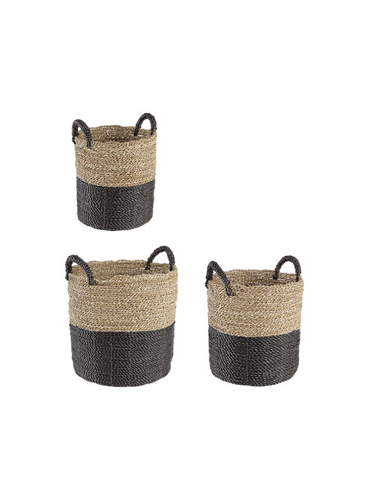 Wicker Decorative Baskets Set 3pcs