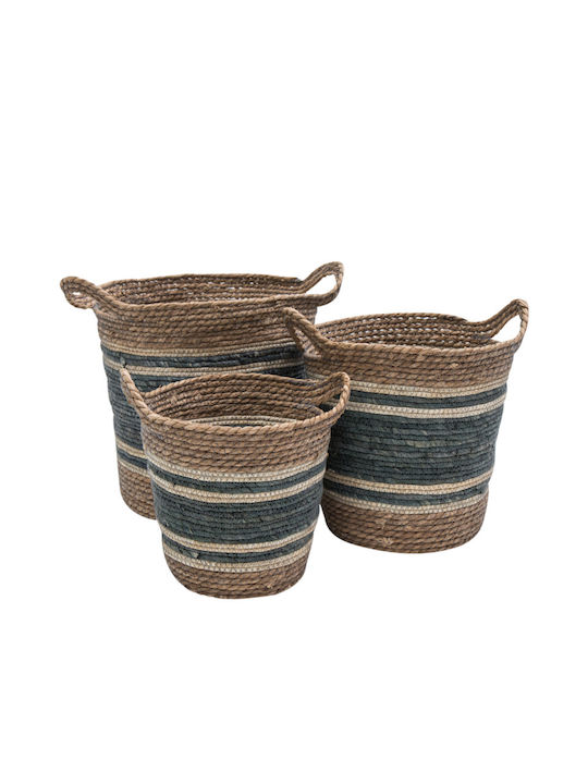 Wicker Decorative Baskets Set 3pcs