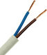 Nymhy Power Cord with Cable Properties 2x1mm² in White Colour 1m Flexible
