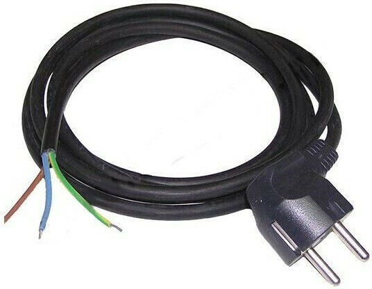Cortel Καλώδιο Ρεύματος με Διατομή 3x1mm² σε Μαύρο Χρώμα 1.5m