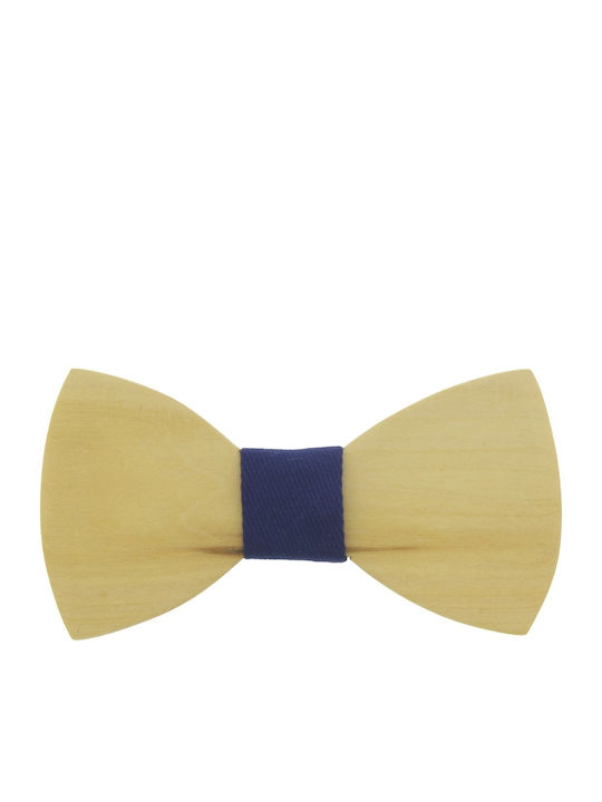 Wooden Bow Tie Beige