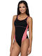 Lorin Athletic One-Piece Swimsuit with Padding Black
