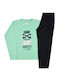 Prod Set Top & Bottom Kids Pyjamas Turquoise