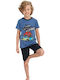 Roly Poly Kids' Pajamas Summer Blue Sea Cars