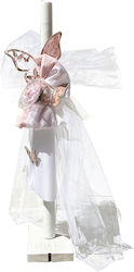 LiebeQueen Christening Candle with Butterfly Theme
