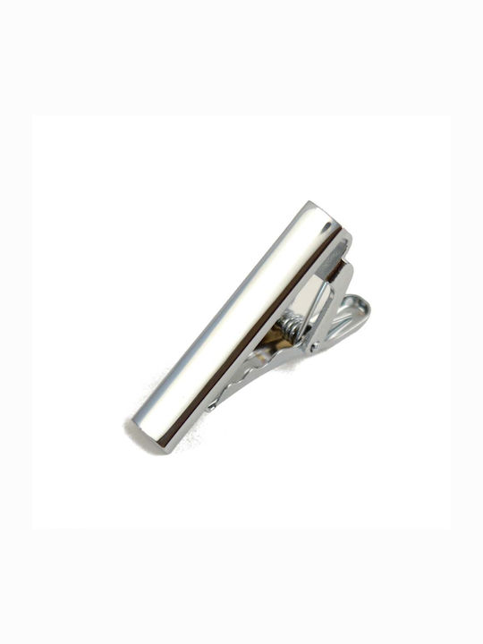 Metallic Tie Clip Silver Silvershine 3cm
