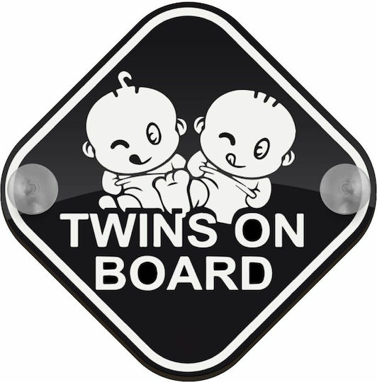 Koupakoupa Baby an Bord Schild mit Saugnapf Schwarz