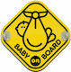 Boy / Girl Baby on Board Car Sign Yellow with Suction Cup