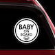 Frisky Baby on Board Sign with Sticker White