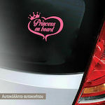 Girl Baby on Board Car Sign Φούξια-Μαύρο Sticker