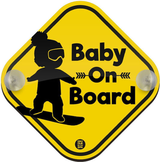 Koupakoupa Σήμα Baby on Board με Βεντούζα