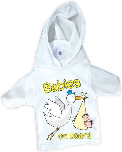 Δωρόσημο Σήμα Baby on Board Μπλουζάκι με Βεντούζα Λευκό