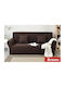 Elastic Cover for Four Seater sofa Brown 1pcs 9448-16