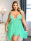 Plus Size Sexy Babydoll Πράσινο
