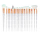 Professionell Set mit Make-up-Pinseln aus synthetischem Haar Glitter Diamond Crystal Handle 20Stück