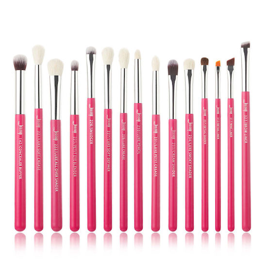 Jessup Beauty Επαγγελματικό Σετ με Πινέλα Μακιγιάζ από Φυσική Τρίχα 15τμχ