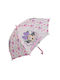 Kids Curved Handle Umbrella Pink