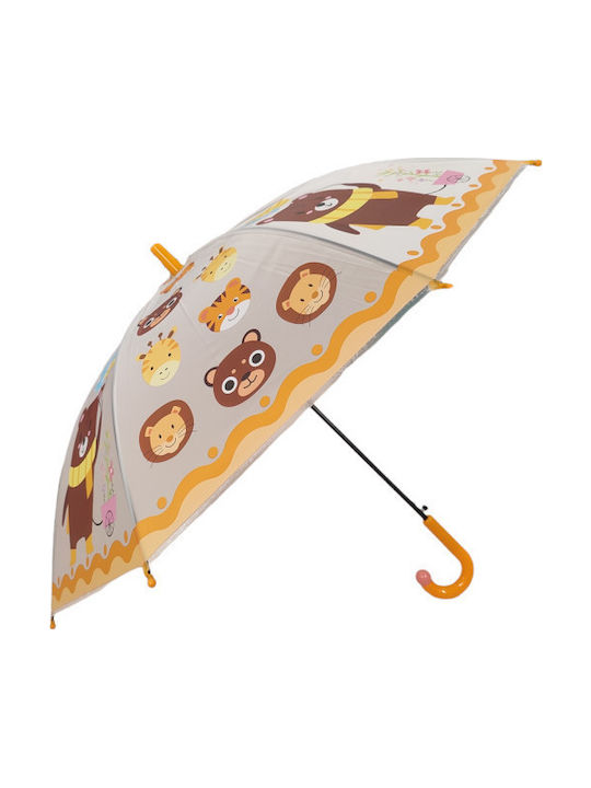 Umbrelă pentru copii Baston Bej cu diametrul de 70cm.