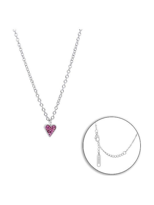 Piercing.gr Steel Chain Kids Necklaces Heart CHK0007H