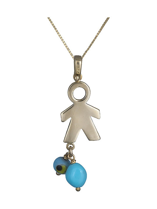 Kinderhalskette Familie aus Gold mit Kette 14K 006382