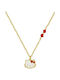 Paraxenies Gold Plated Silver Chain Kids Necklaces Hello Kitty AL17