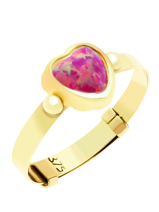 Gold Kids Ring with Design Heart 9K P-66054 Gold Kids Ring with Design Heart 9K P-66054