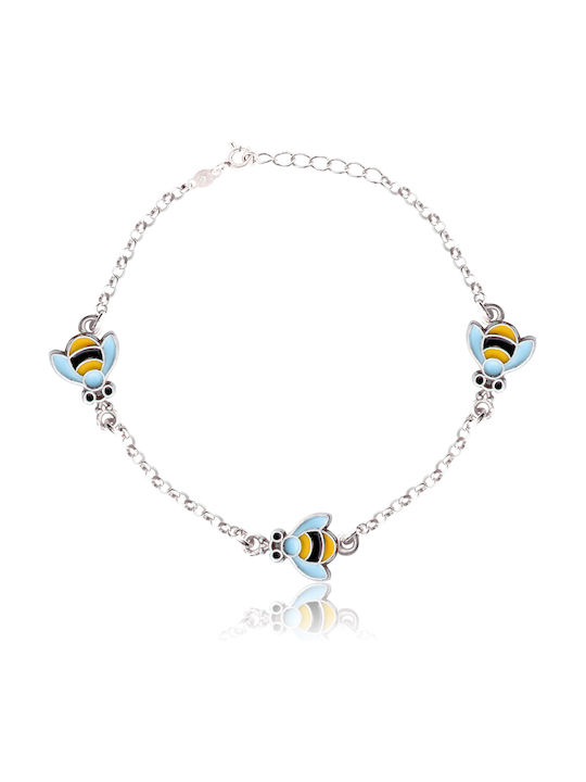 Kids Bracelet Chain from Silver with Figure