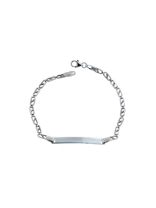 Kids Bracelet ID from White Gold 9K