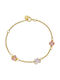 Kids Gold Plated Silver Chain Bracelet with Butterfly for Girl