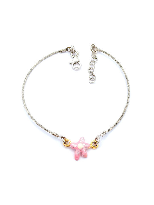 PS Silver Kinderarmband Kette aus Silber mit Blume