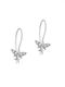 White Gold Pendants Kids Earrings with Stones 14K